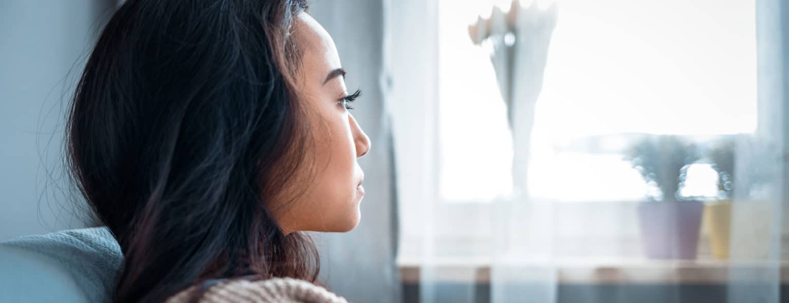 Girl sitting alone stressed | Daddy Issues